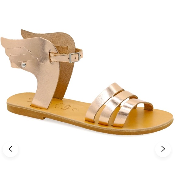 Gold Winged Women Sandals - Picture 1 of 4